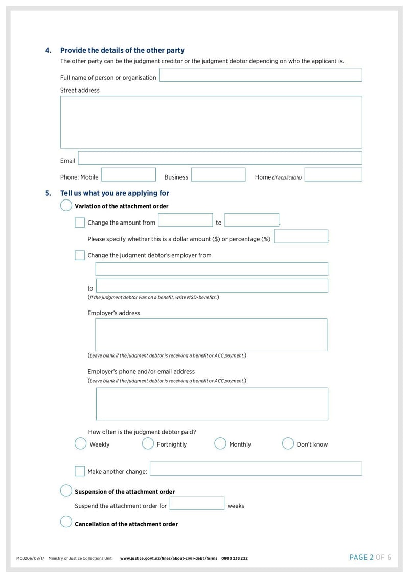 Large thumbnail of Application Form to Vary Suspend Cancel Attachment Order - Aug 2017