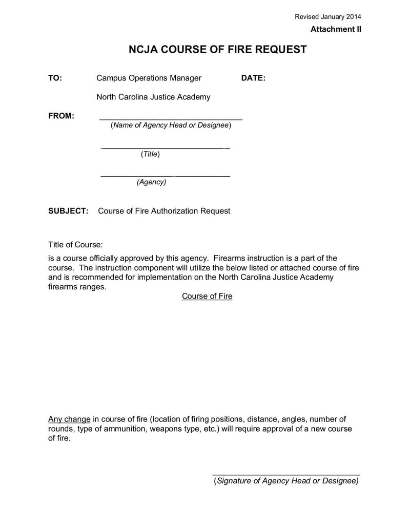 Large thumbnail of Course of Fire Authorization Request - Jan 2014