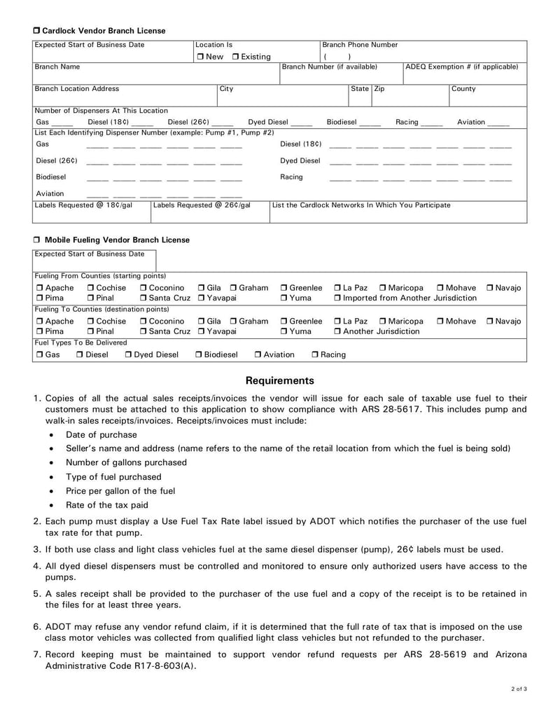 Arizona Driver License/Identification Card Application Fill and sign