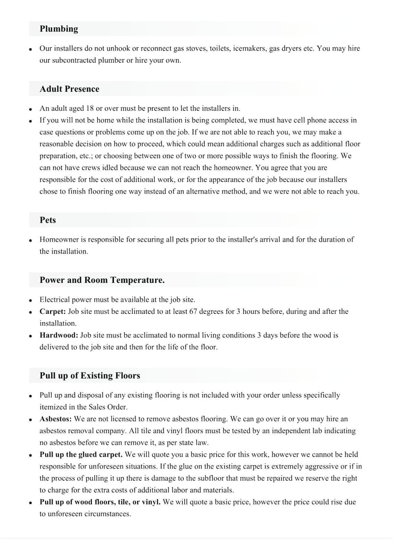 Large thumbnail of Flooring Installation Contract Template