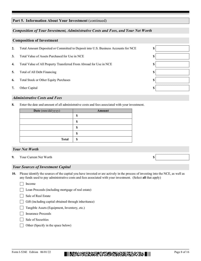 Large thumbnail of Form I-526E - Mar 2023