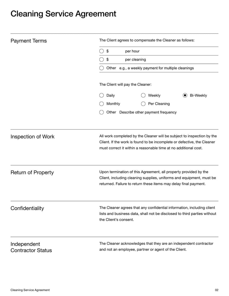 Service Agreement Template for New Zealand for establishing terms of service delivery between parties
