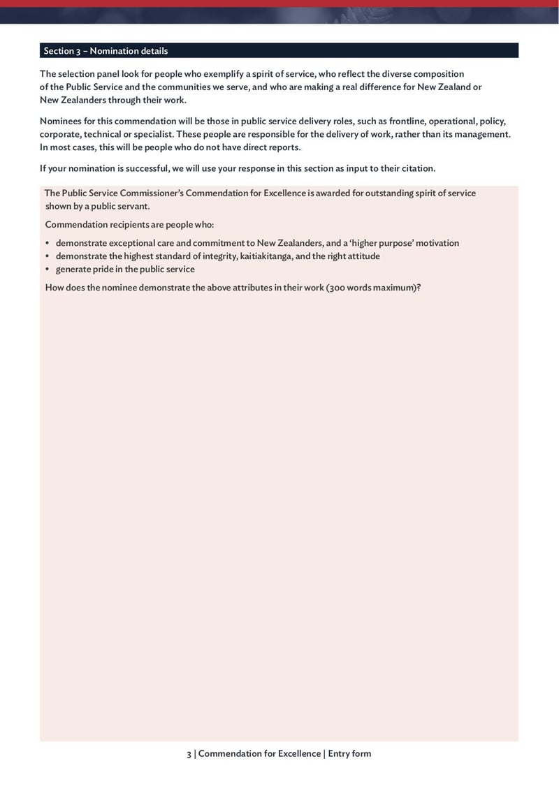 Large thumbnail of Public Service Commissioners Commendation for Excellence Nomination Form and Guidelines - Jan 2022