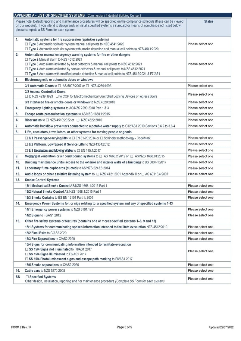 Large thumbnail of Form 2 Building Consent Application - Nov 2022