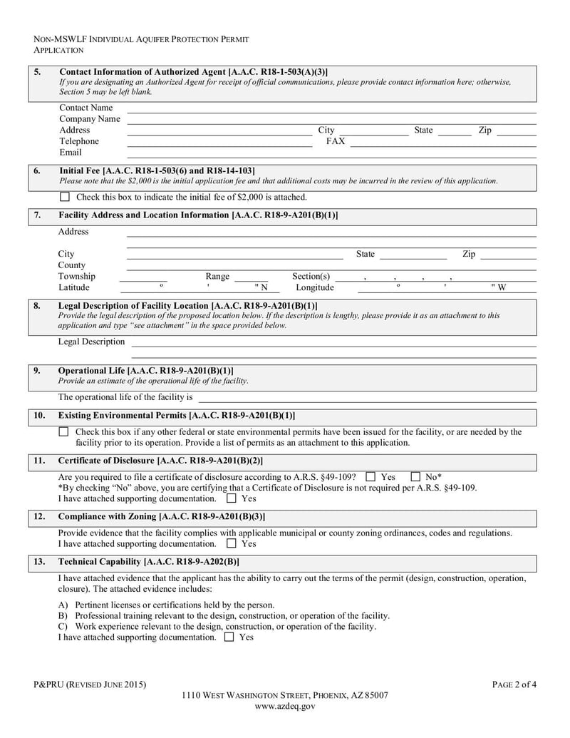 Large thumbnail of Non-MSW Landfill Individual Aquifer Protection Permit Application - Jun 2015