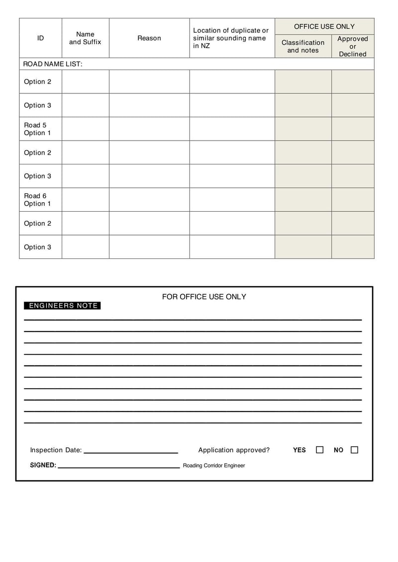 Large thumbnail of Road Name Application - Sep 2022