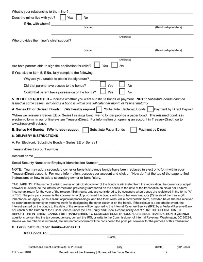 Large thumbnail of FS Form 1048 - Jul 2020