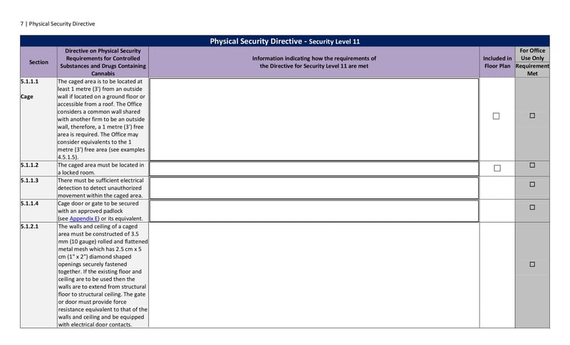 Large thumbnail of Security Level 11 Form - Mar 2019