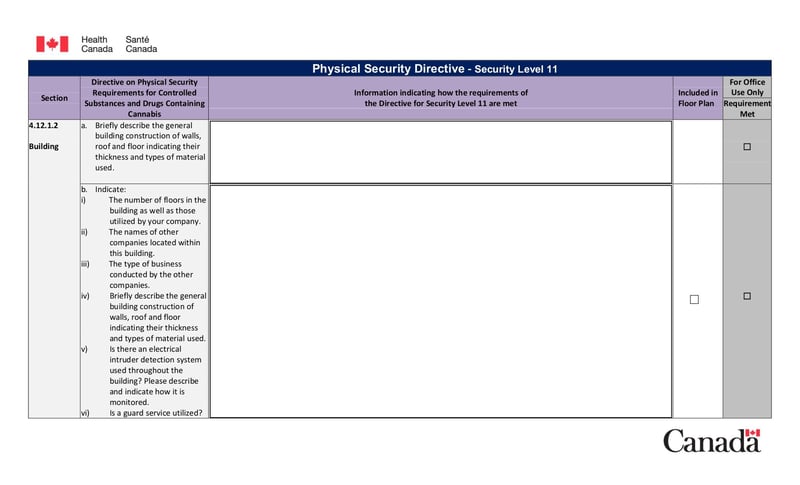 Large thumbnail of Security Level 11 Form - Mar 2019
