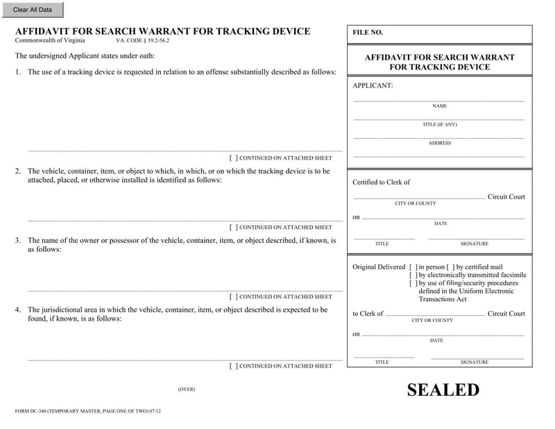 Large thumbnail of Form DC-340