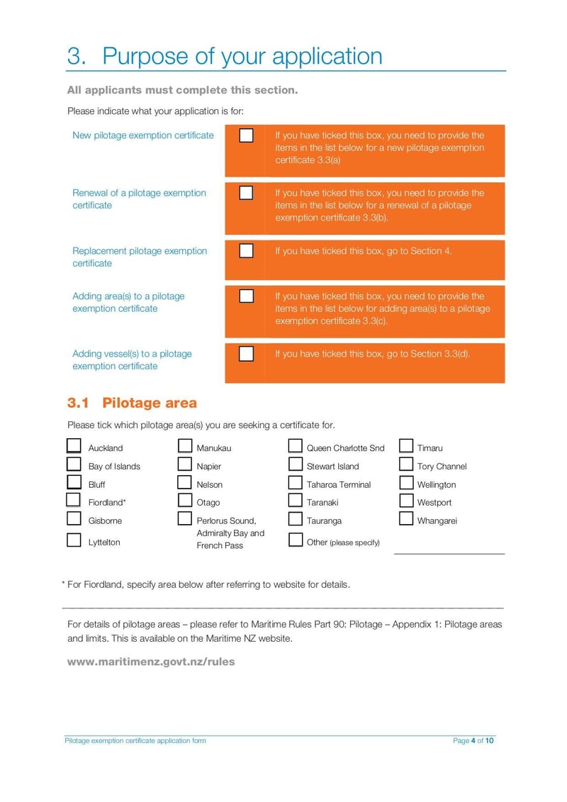 Large thumbnail of Pilot Exemption Certificate Application Form - Mar 2021