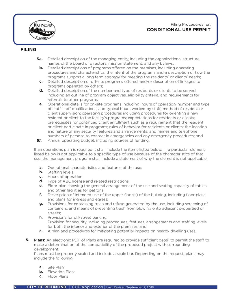 Large thumbnail of Application for Conditional Use Permit - Oct 2018