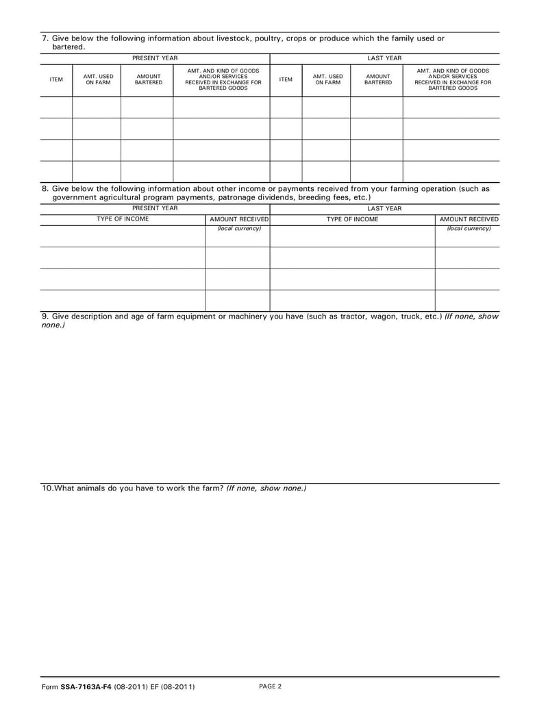 Large thumbnail of Form SSA-7163 - Aug 2011