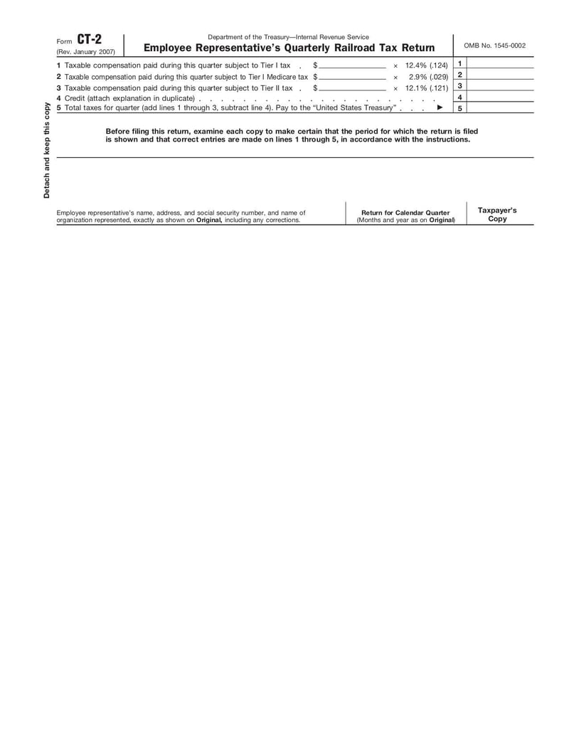 Large thumbnail of Form CT-2 - Feb 2007