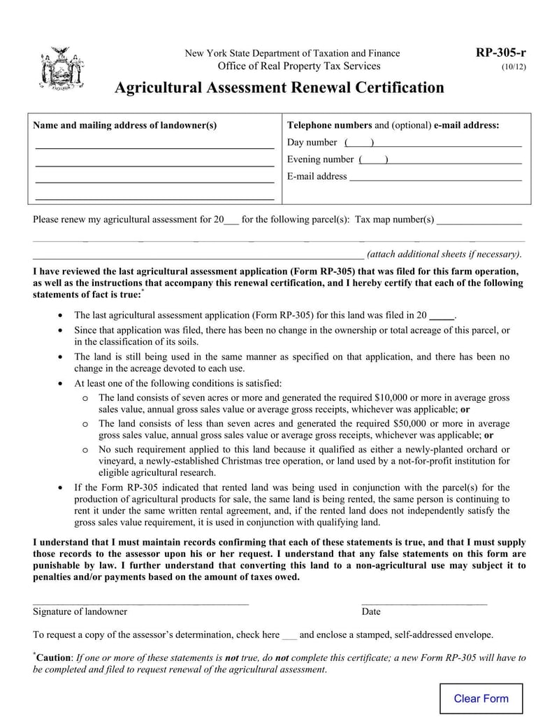 Large thumbnail of Form RP-305-r