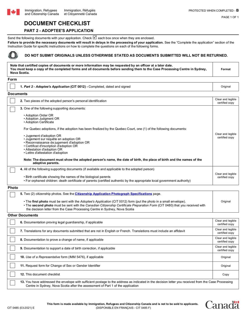 Large thumbnail of Form CIT 0485E - Mar 2021