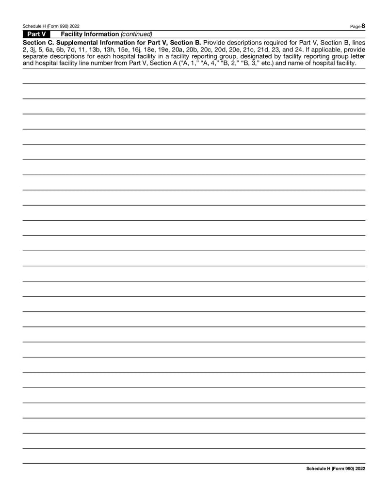 Large thumbnail of Schedule H (Form 990) - Jan 2022