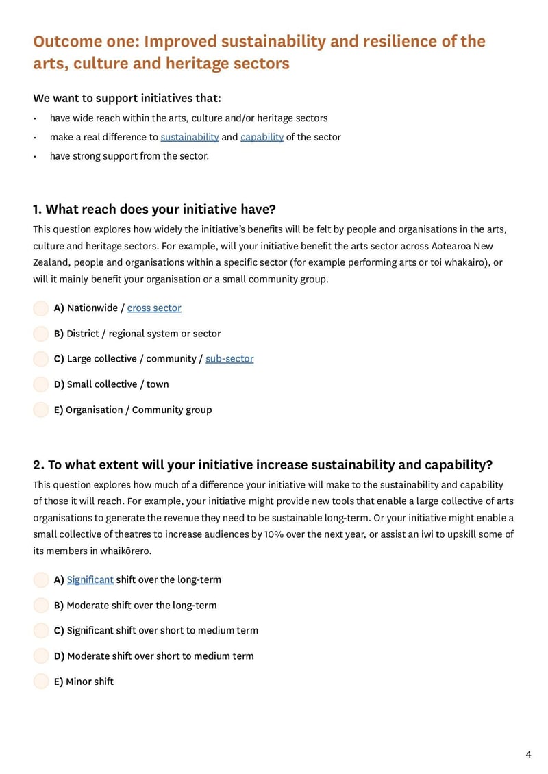 Large thumbnail of Cultural Sector Regeneration Fund Outcomes Questionnaire - Jul 2022