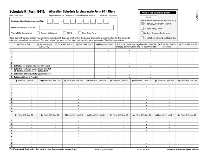 Large thumbnail of Schedule R (Form 941) - Oct 2022