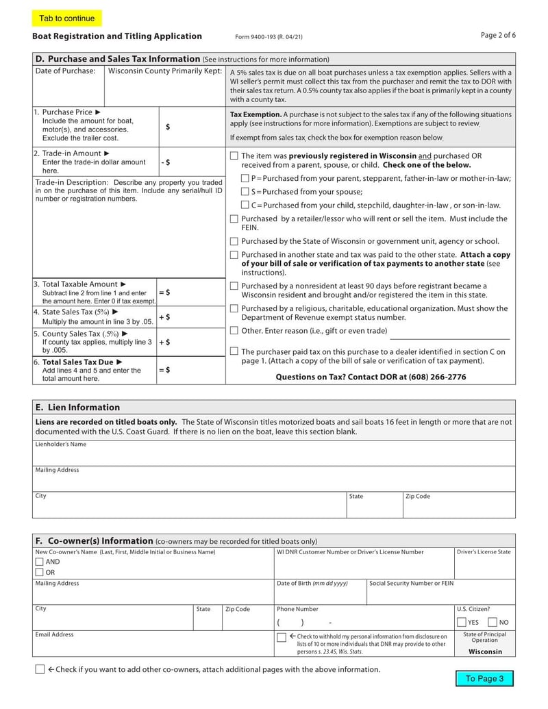 Large thumbnail of Form 9400‐193