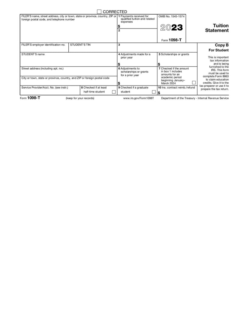 Large thumbnail of Form 1098-T - Nov 2022