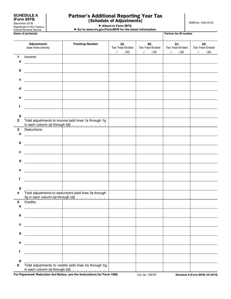 Large thumbnail of Form 8978 Schedule A - Dec 2019