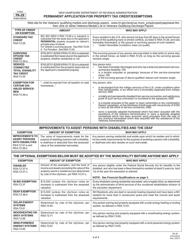 Large thumbnail of Form PA-29 - Mar 2011