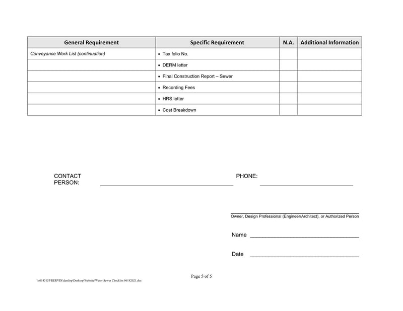 Large thumbnail of Miami-Dade Plan Review Checklist