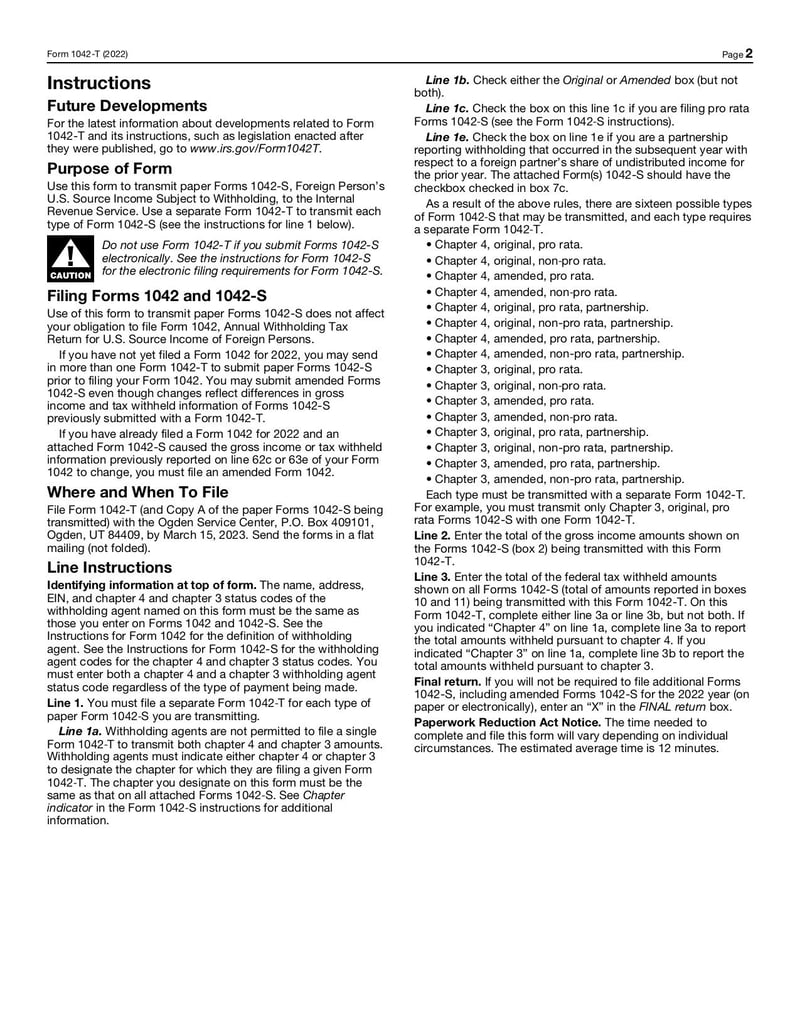 Large thumbnail of Form 1042-T - Oct 2022
