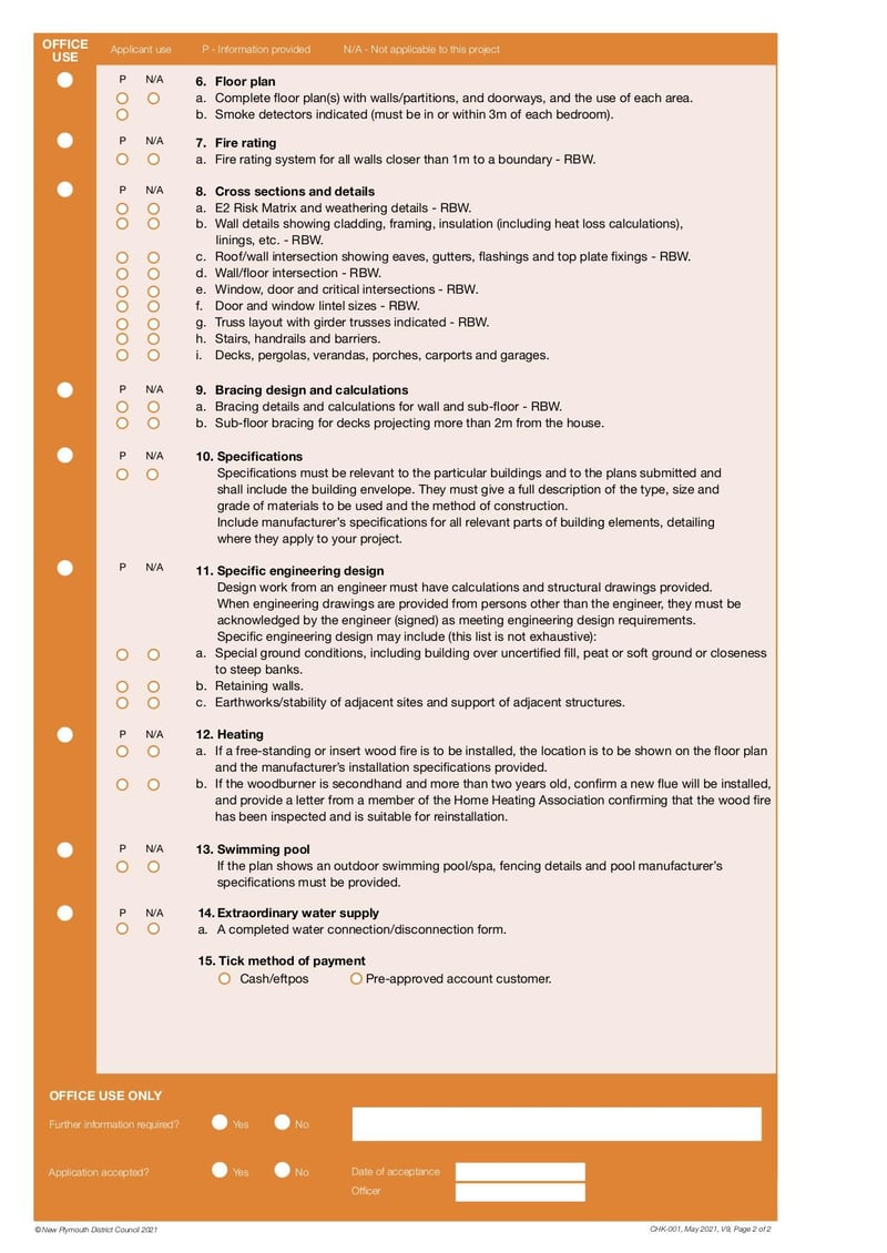 Large thumbnail of Dwelling Application Checklist CHK 001 V9 - May 2021