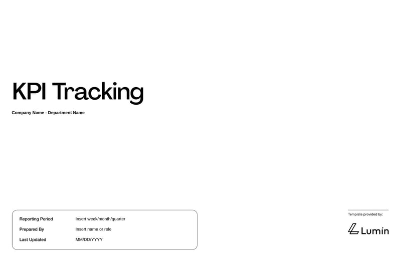KPI Tracking Template for monitoring key performance indicators across teams and projects