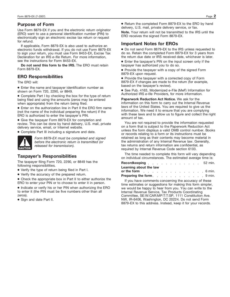 Large thumbnail of Form 8879-EX - Jul 2008