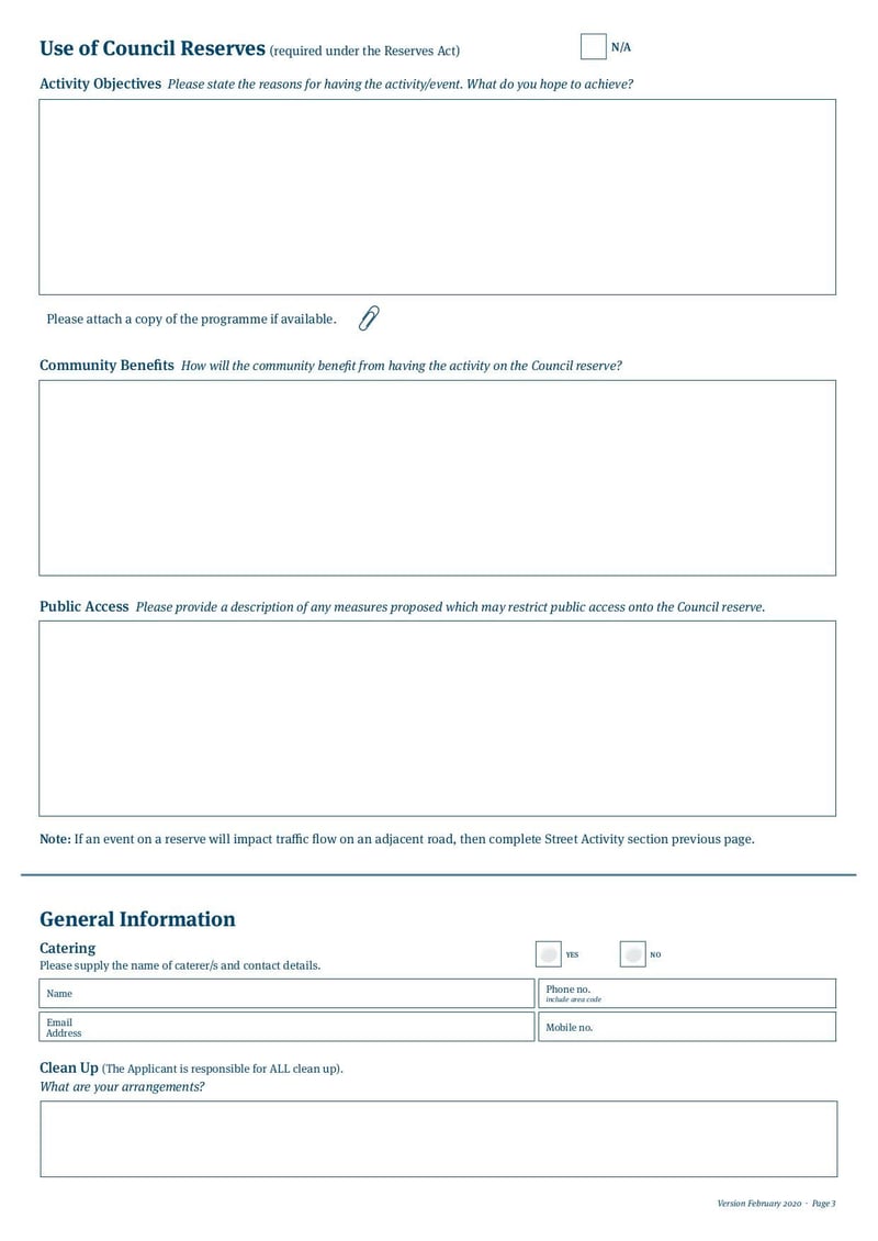 Large thumbnail of Application for Events and Activities Permit V3 - Feb 2020