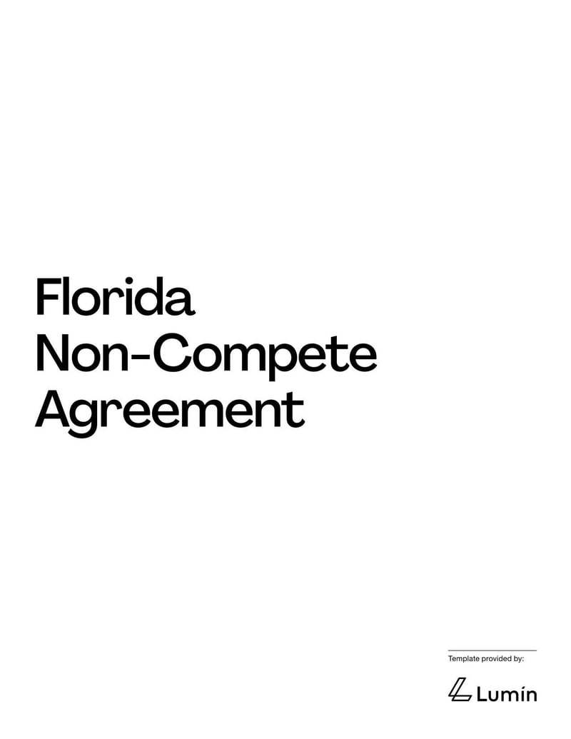 Non-Compete Agreement for restricting an employee from working with competitors or sharing confidential information