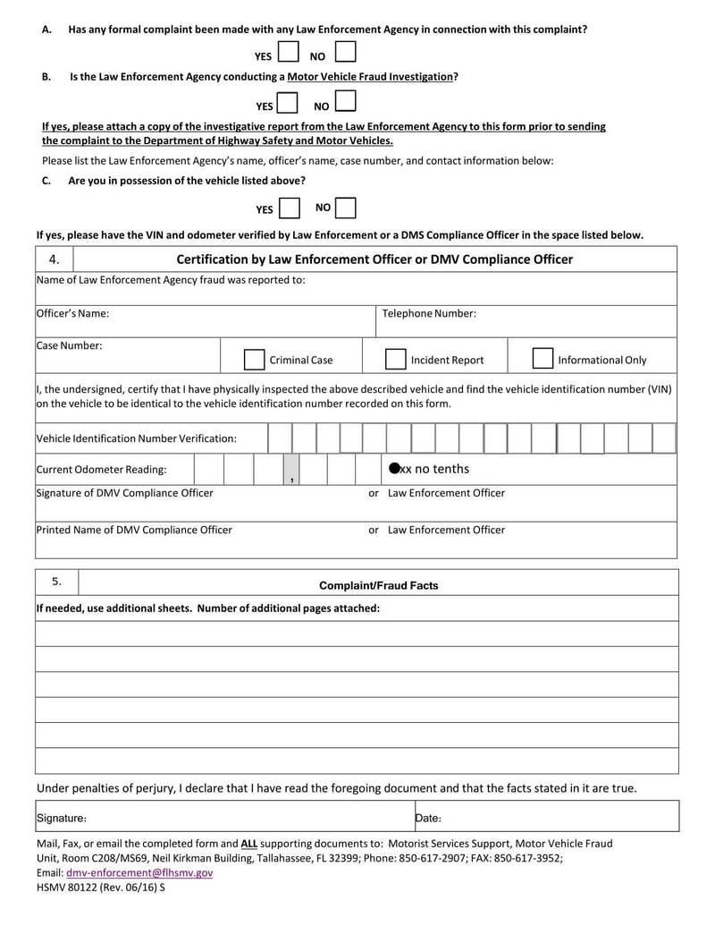 Large thumbnail of Form HSMV 80122
