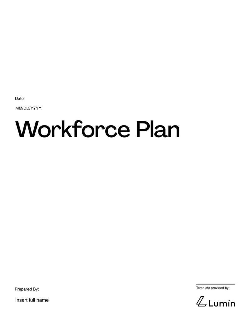 Workforce Planning Template for tracking staffing needs and forecasting talent gaps