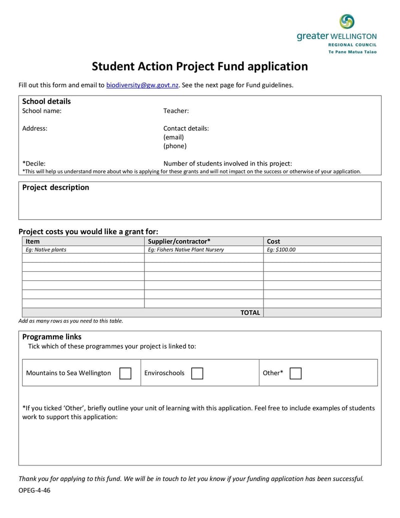 Large thumbnail of Student Action Project Application Form and Guidelines 1 - Feb 2020