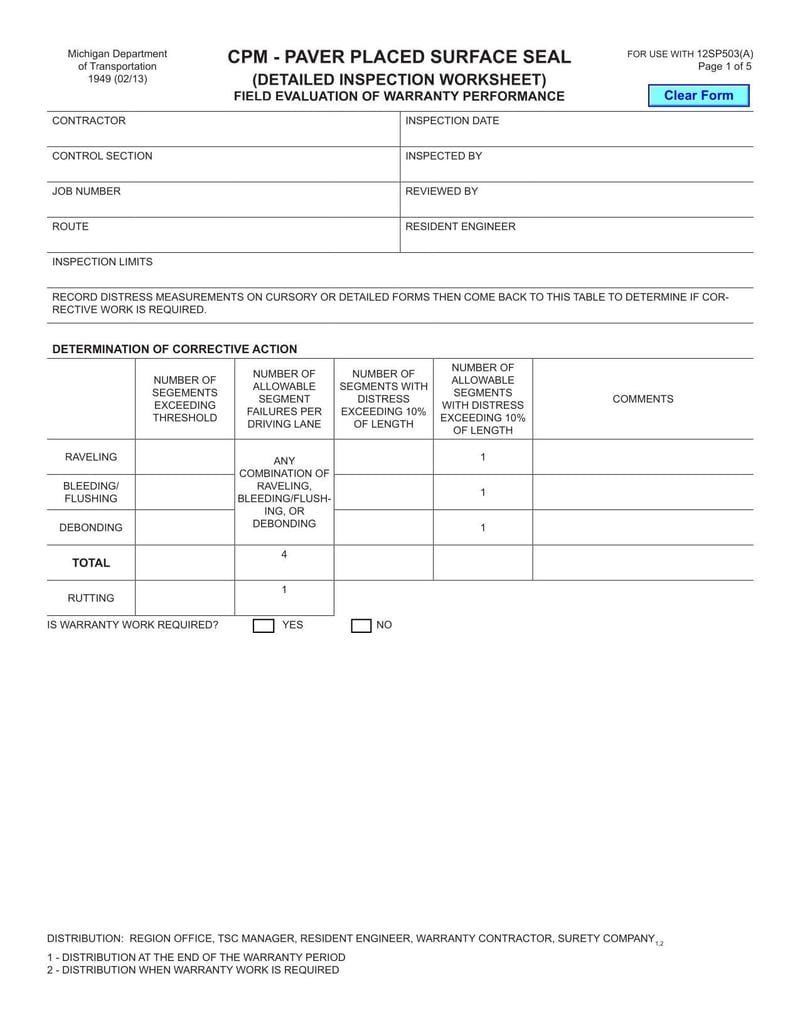 Large thumbnail of MDOT Form 1949