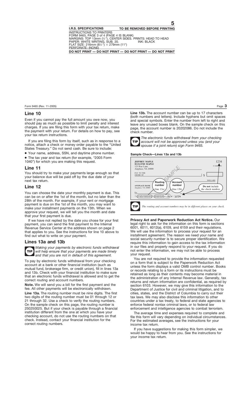 Large thumbnail of Form 9465 - Nov 2005