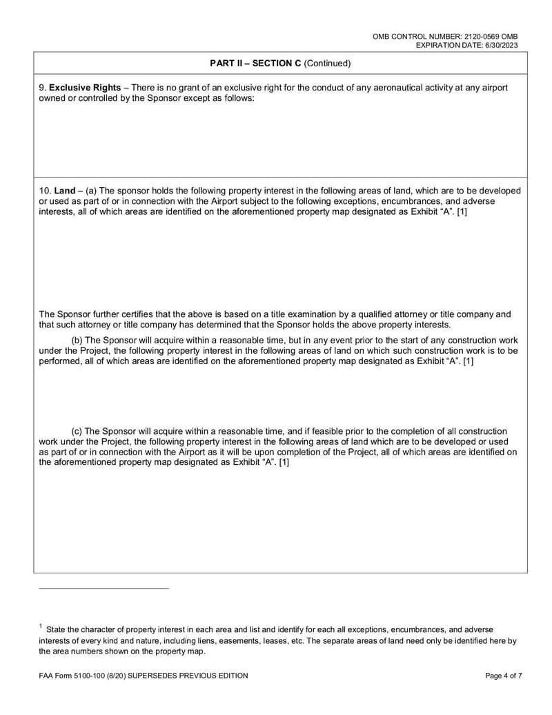 Large thumbnail of FAA Form 5100-100 - Aug 2020