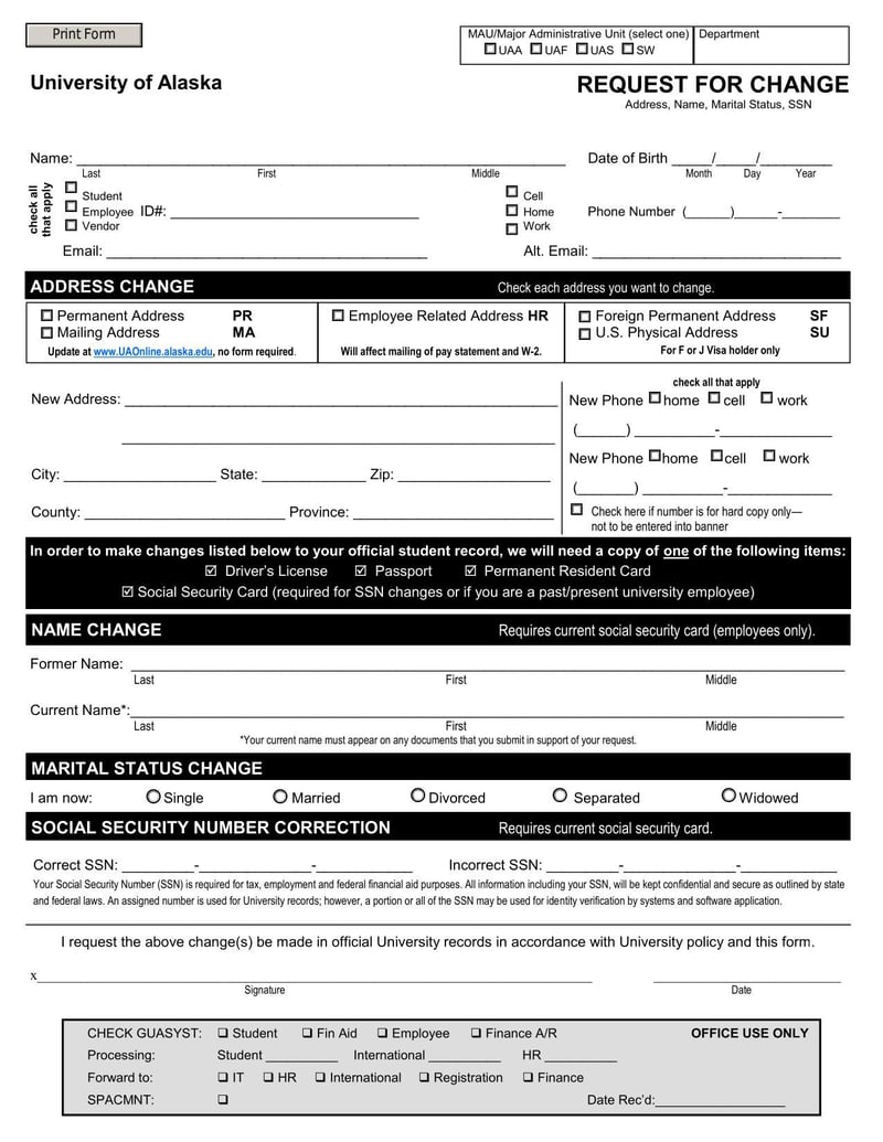 Large thumbnail of Alaska University Request for Change