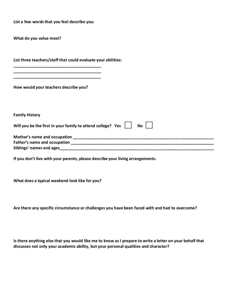 Thumbnail of Letter of Recommendation Request Form - Apr 2018 - page 1