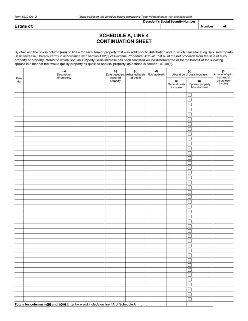 Large thumbnail of Form 8939 - May 2012