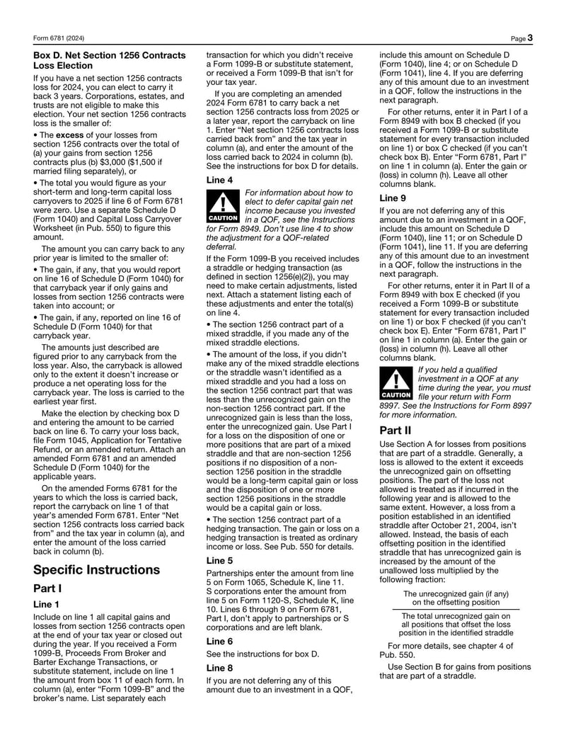 Large thumbnail of Form 6781 - 2024