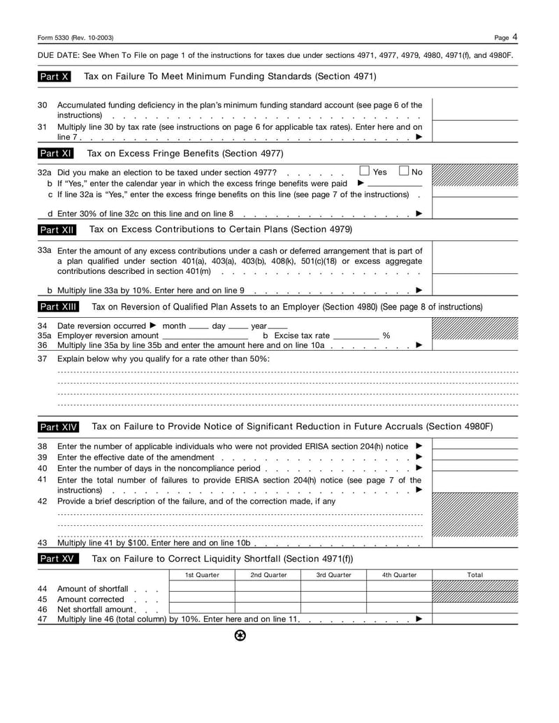 Large thumbnail of Form 5330 - Dec 2003