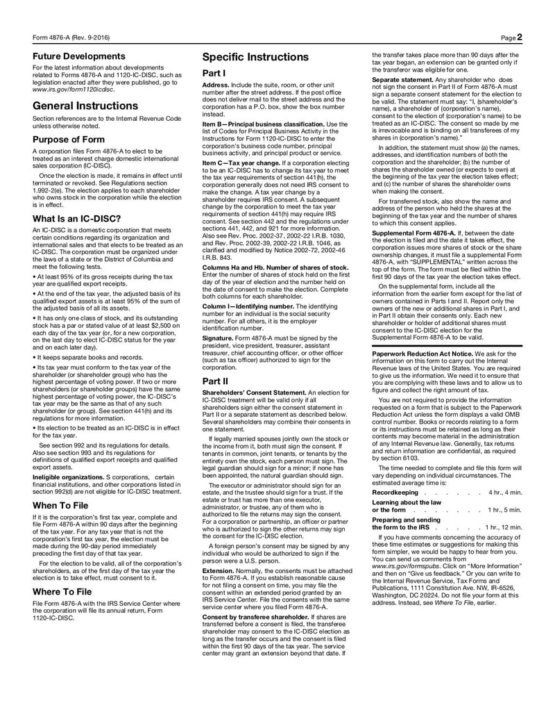 Large thumbnail of Form 4876-A - Sep 2016