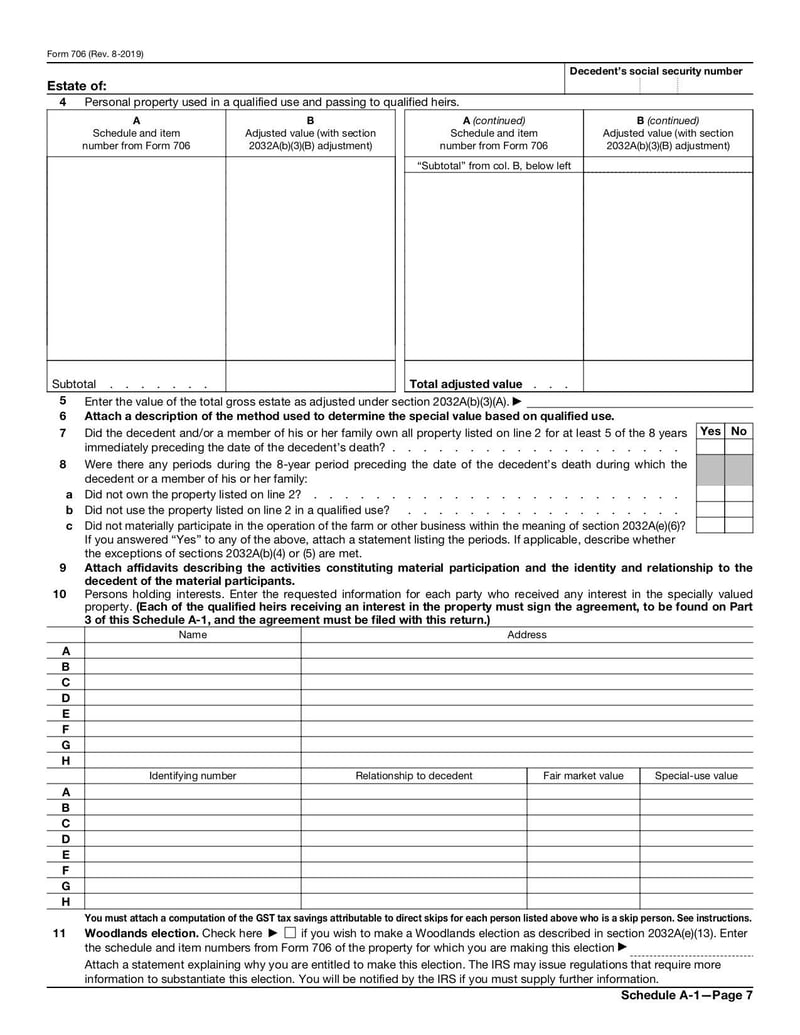 Large thumbnail of Form 706 - Aug 2019