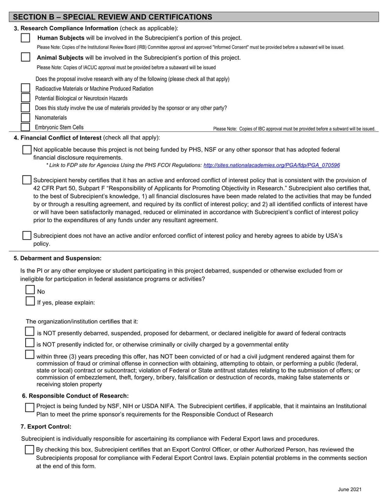 Large thumbnail of University of South Alabama Subrecipient Commitment Form