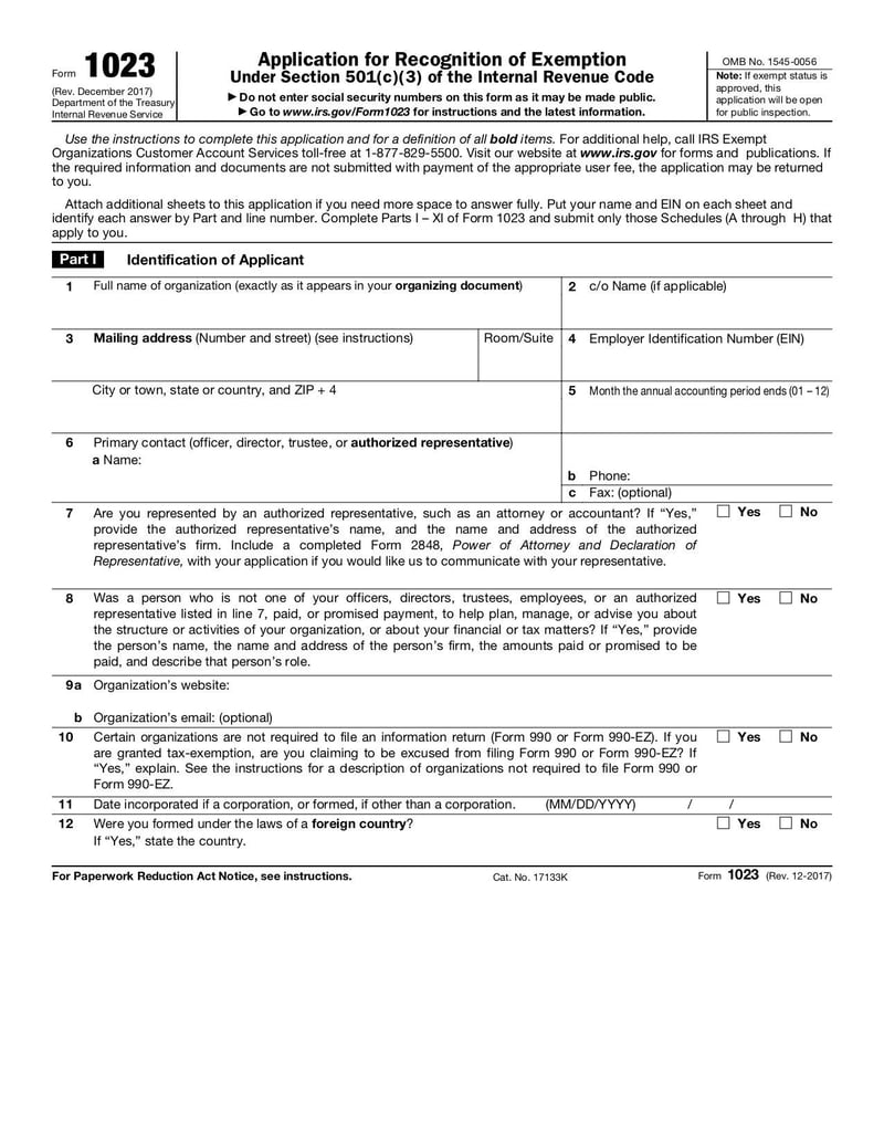 Large thumbnail of Form 1023 - Dec 2017
