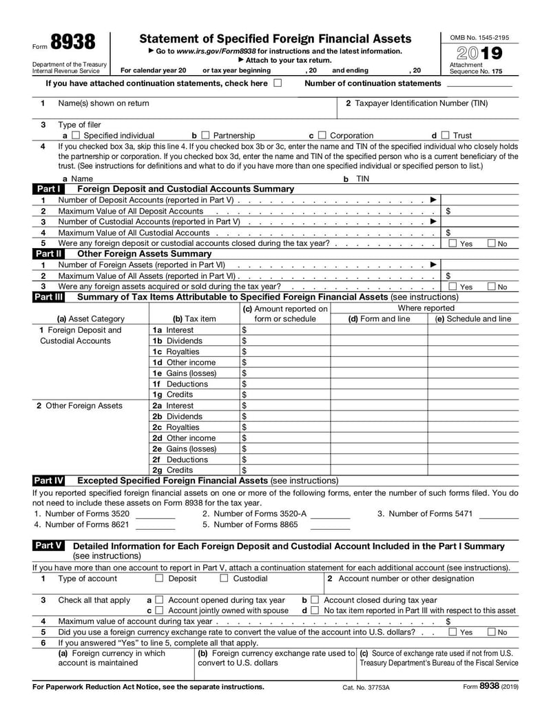 Large thumbnail of Form 8938 - Dec 2019